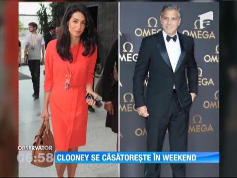 George Clooney se căsătorește în weekend