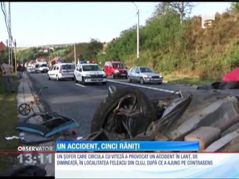 Accident produs la intrarea în Cluj-Napoca