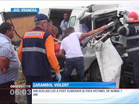 Carambol violent în judeţul Vrancea