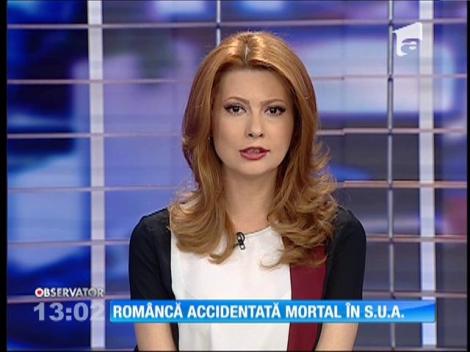 Româncă accidentată mortal în SUA