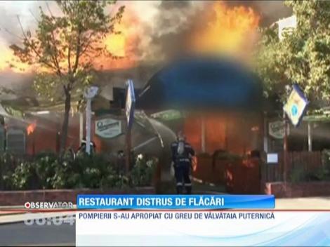 Restaurant din cartierul Drumul Taberei, distrus de flăcări