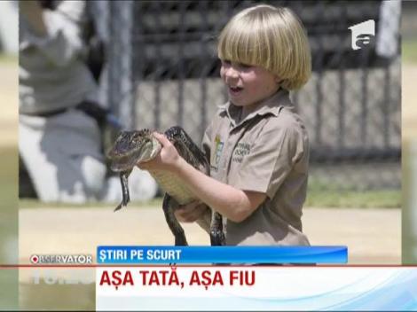 Urmașul lui Steve Irwin, atacat de o reptilă uriașă!