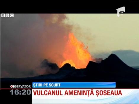 Imagini spectaculoase de la erupţia vulcanului din Islanda
