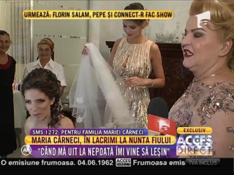 Maria Cârneci, în lacrimi la nunta fiului