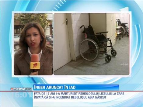 O fată de 17 ani şi-a incendiat bebeluşul abia născut