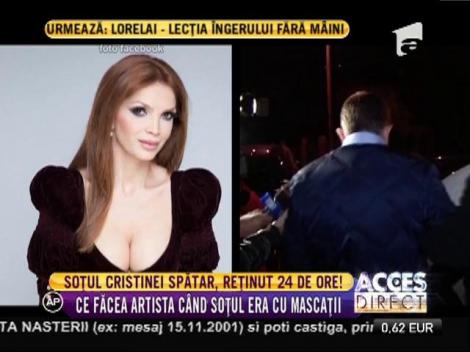 Soţul Cristinei Spătar, reţinut pentru 24 de ore