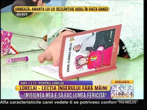 Lorelai, fetița minune fără mâini, demonstrație de talent