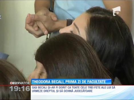 Theodora Becali, prima zi de facultate
