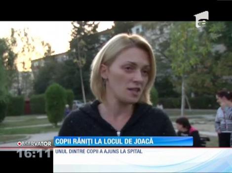 Trei copii din Târgovişte s-au rănit pe un tobogan