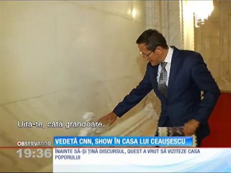 Vedeta CNN, Richard Quest, show în Casa Poporului