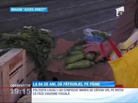 La 84 de ani, acuzată de polițiști că face evaziune cu pătrunjel!
