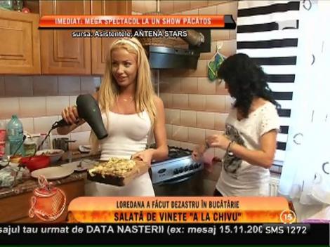 Loredana Chivu este dezastru în bucătărie. Usucă vinetele cu feonul!