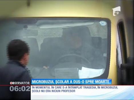 O copilă de nouă ani a fost spulberată de un camion la doi paşi de microbuzul şcolar