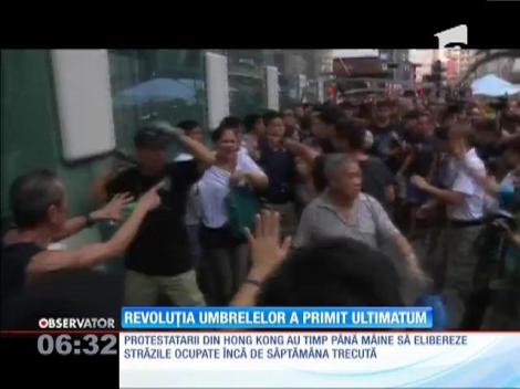 Revoluţionarii umbrelelor de la Hong Kong au primit un ultimatum
