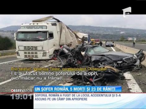 5 morţi! Peste 20 de răniţi! Un şofer român a provocat un accident cumplit pe o autostradă din Grecia