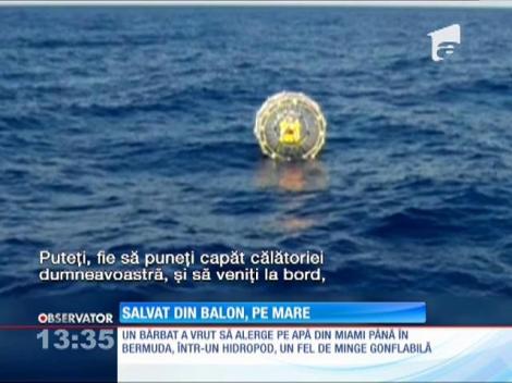 Un bărbat a vrut să traverseze pe apă, din Miami până în Bermuda, într-un hidropod