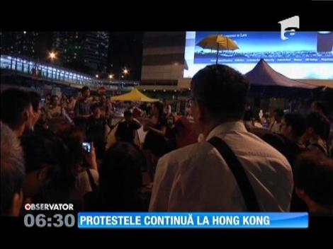 Protestele continua la Hong Kong