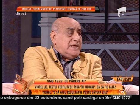 Viorel Lis: ”O să aflu rezultatul la spermograma peste câteva zile”