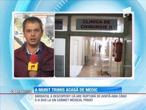 Un bărbat a murit trimis acasă de medici
