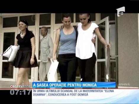A șasea operație pentru Monica,  tânăra care a suferit o interveție nereuşită de extragere a unei sarcini extrauterine