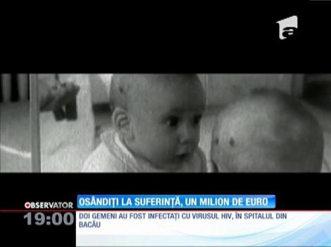 Fraţii gemeni infectaţi cu HIV în maternitate, daune de 1 milion de euro