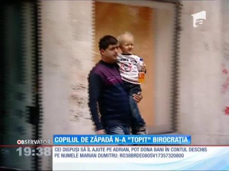 Copilul care nu-şi poate regla temperatura corpului, învins de birocraţie