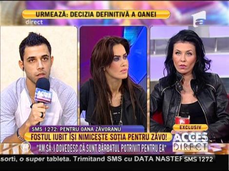 Alex își atacă soția pentru Oana Zăvoranu