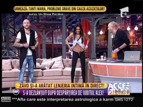 Uraganul Oana Zăvornau a aruncat în aer platoul! Diva sexy și-a arătat lejeria intimă în direct!