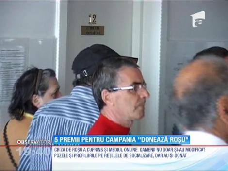 5 premii pentru campania "Donează Roşu pentru România"
