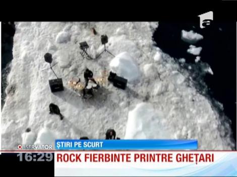 Concert rock pe un gheţar