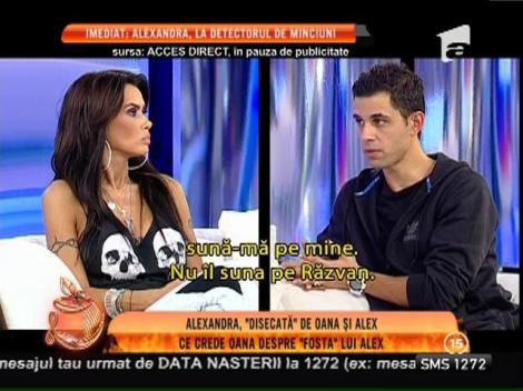 Alexandra, "disecată" de Oana şi Alex