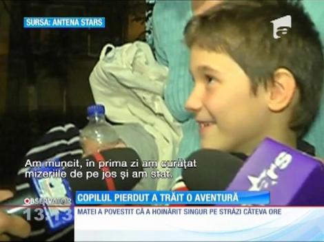 Băiatul pierdut în Capitală a trăit o aventură