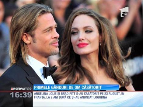 Brad Pitt, primele gânduri de om căsătorit