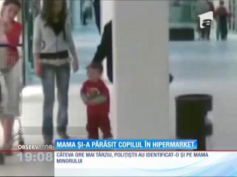 Şi-a abandonat copilul într-un supermarket!