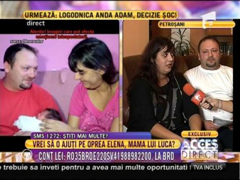 Mama lui Luca: "Medicii nu ne-au spus de malformaţiile lui!"