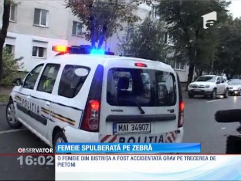 Femeie spulberată trecere pietoni