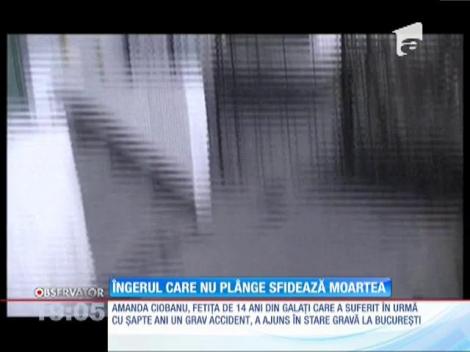 Fetiţa care nu poate plânge, din nou pe un pat de spital