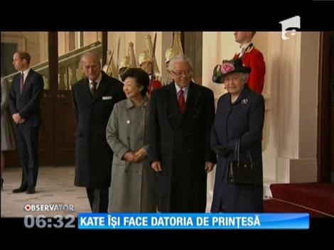 Ducesa Kate a apărut, pentru prima dată, în public de când s-a aflat că este însărcinată