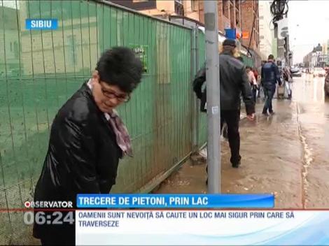 "Dorel" loveste din nou! A spart o conductă de apă, în Sibiu