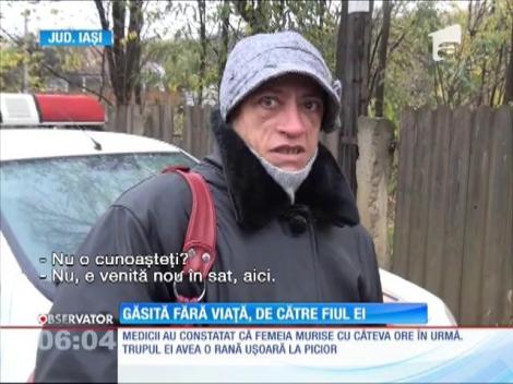 O femeie a fost găsită fără suflare de către fiul său