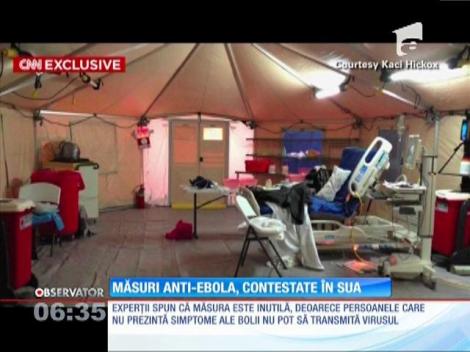 Măsurile de prevenire a epidemiei de Ebola, contestate în SUA
