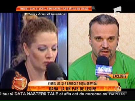 S-a prăbuşit la pământ! Gravida Oana, îmbrâncită de Viorel Lis!
