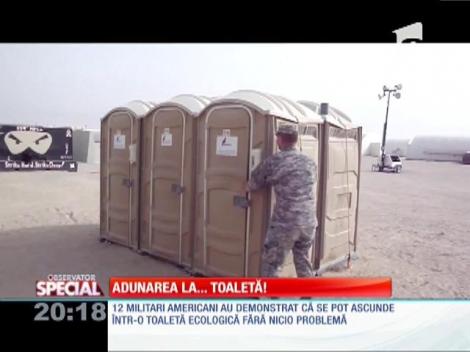 Special! Exercițiu militar în toaletă!