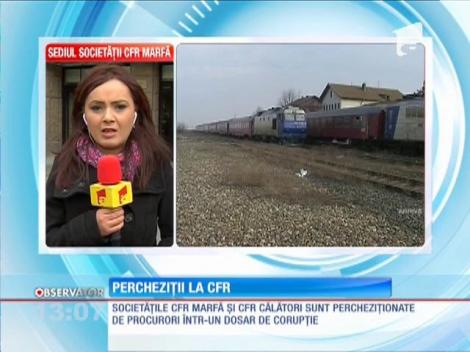 Percheziţii de amploare la CFR Călători şi CFR Marfă