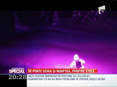 Special! Pe schiuri în costume care luminează
