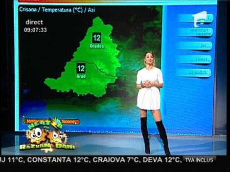 Vremea cu Flavia Mihăşan: "Soarele nu reuşeşte să se impună. Frigul îşi face simţită prezenţa!"