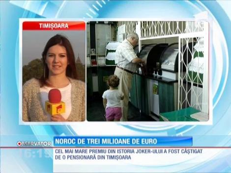 Cel mai mare premiu din istoria Loteriei la categoria Joker, revendicat de o pensionară