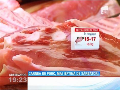 Carnea de porc, mai ieftină de sărbători
