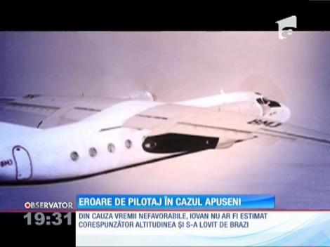 O eroare de pilotaj ar fi fost cauza accidentului din Munţii Apuseni