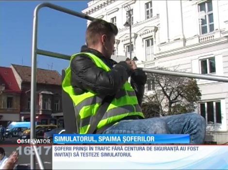 Șoferii prinși în trafic fără centura de siguranță, invitați să facă teste cu simulatorul